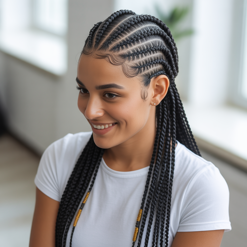 Beginner Knotless Fulani Braids  