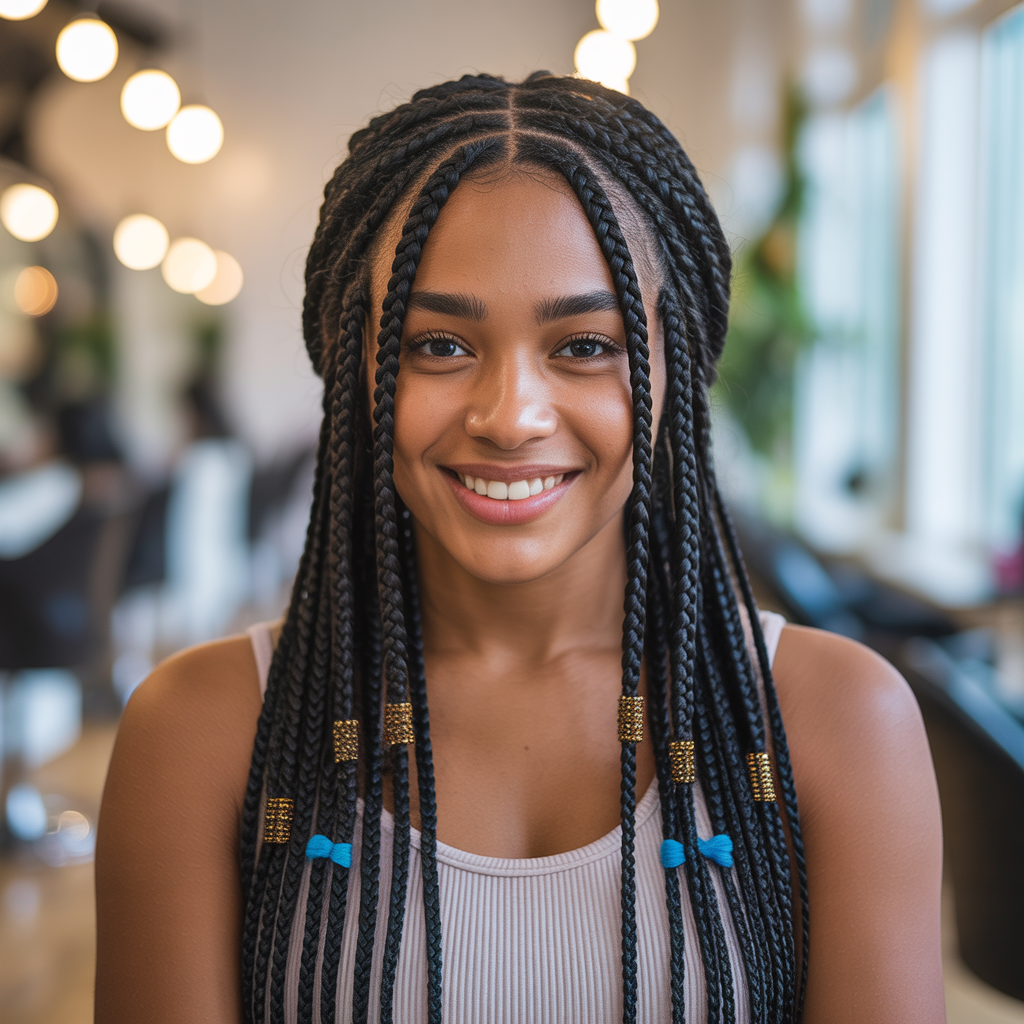 Classic Middle-Part Fulani Braids
