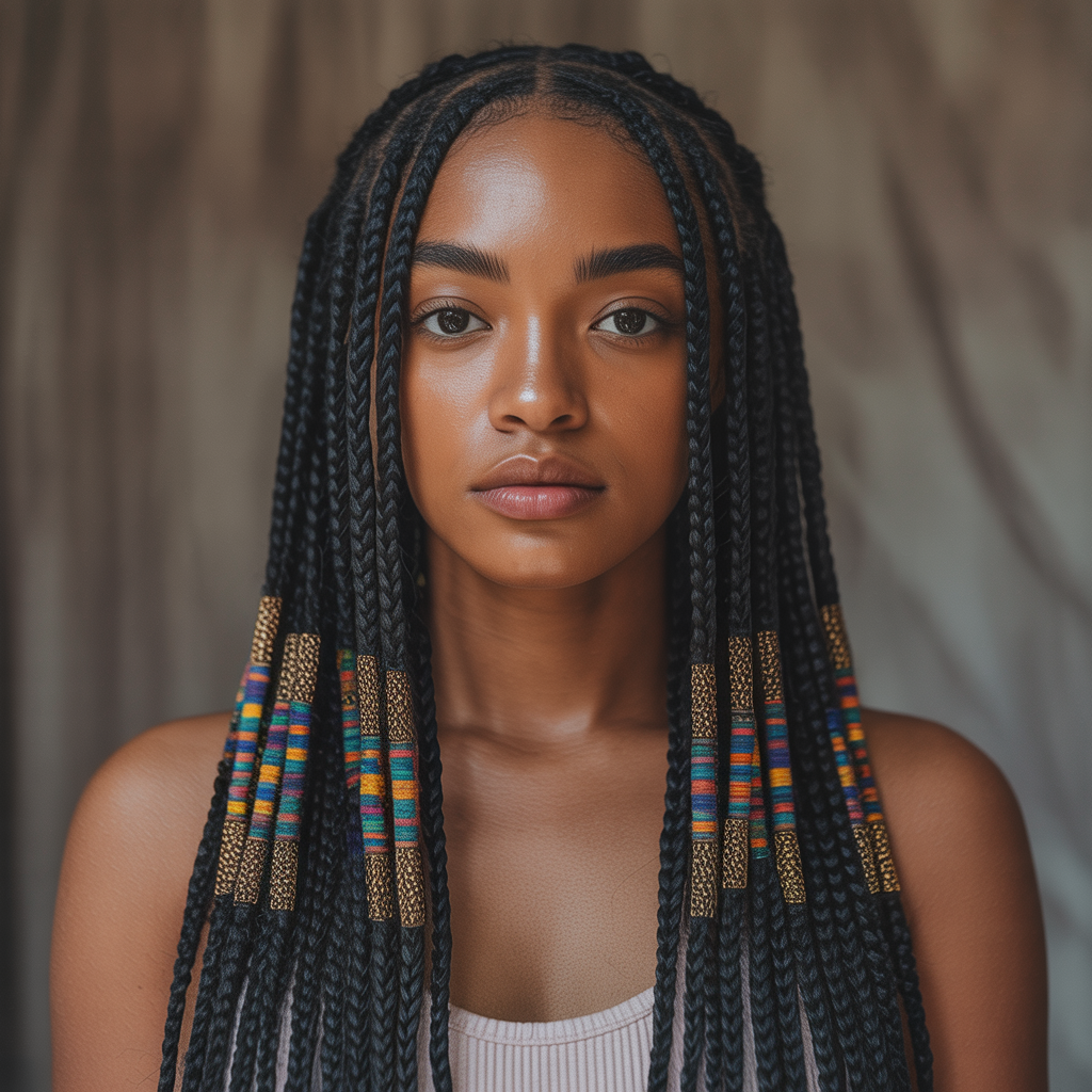 Long Seamless Fulani Braids
