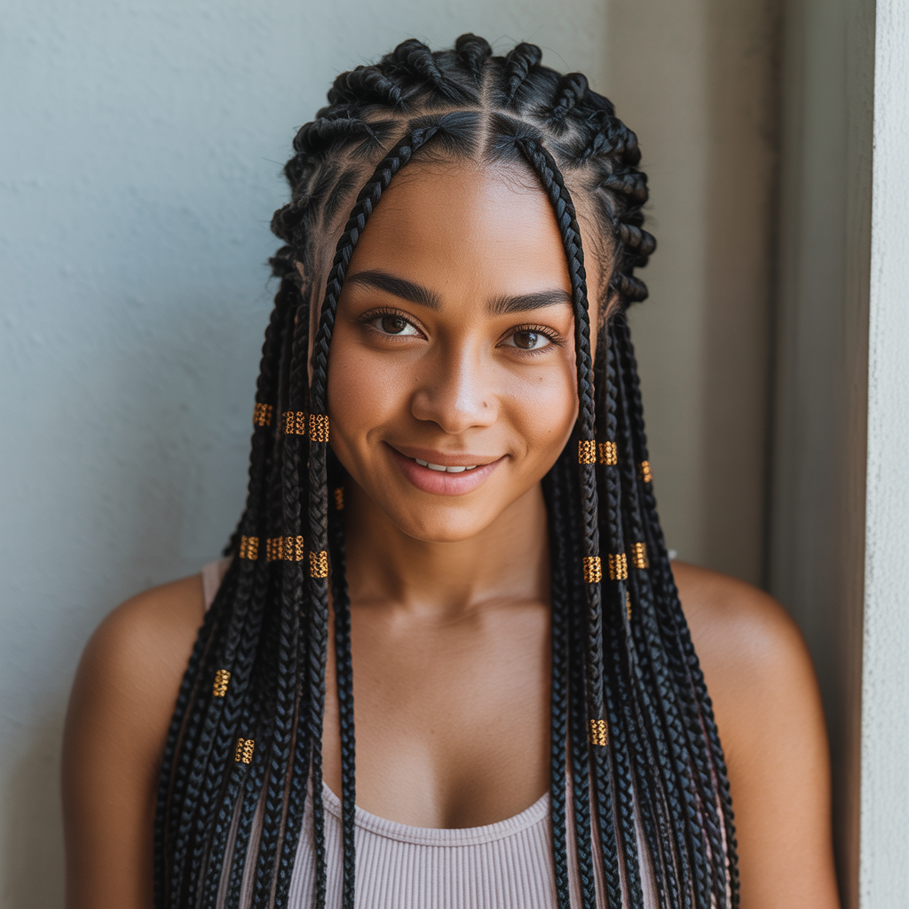  Basic Invisible Knot Fulani Braids 