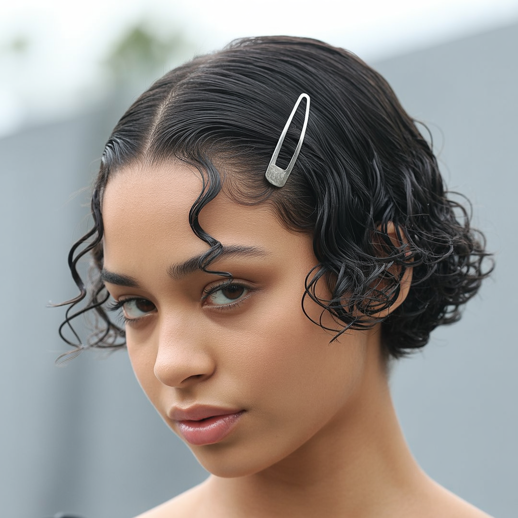 Short Wet Waves with Clips