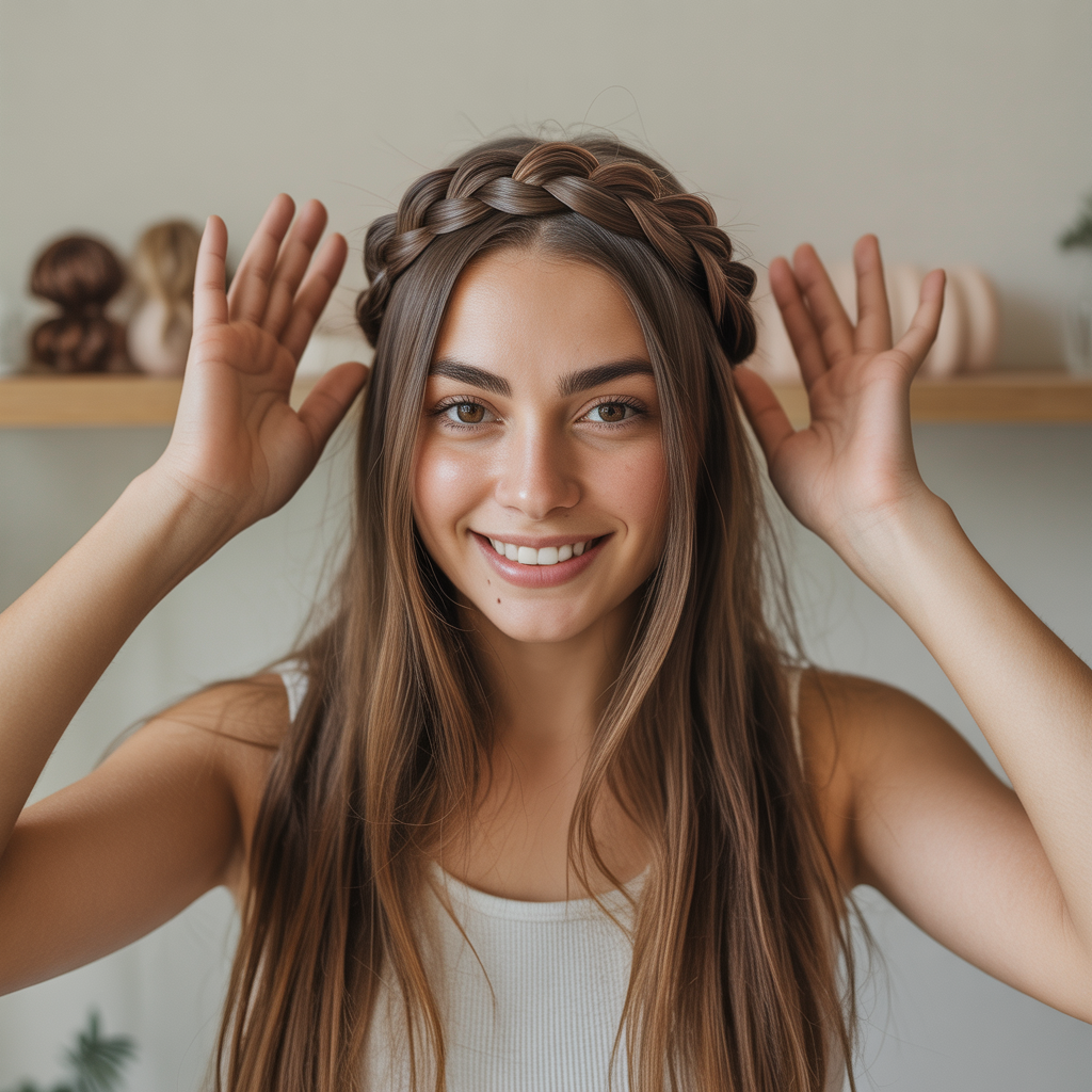 Tutorial: Braided Crown on Yourself