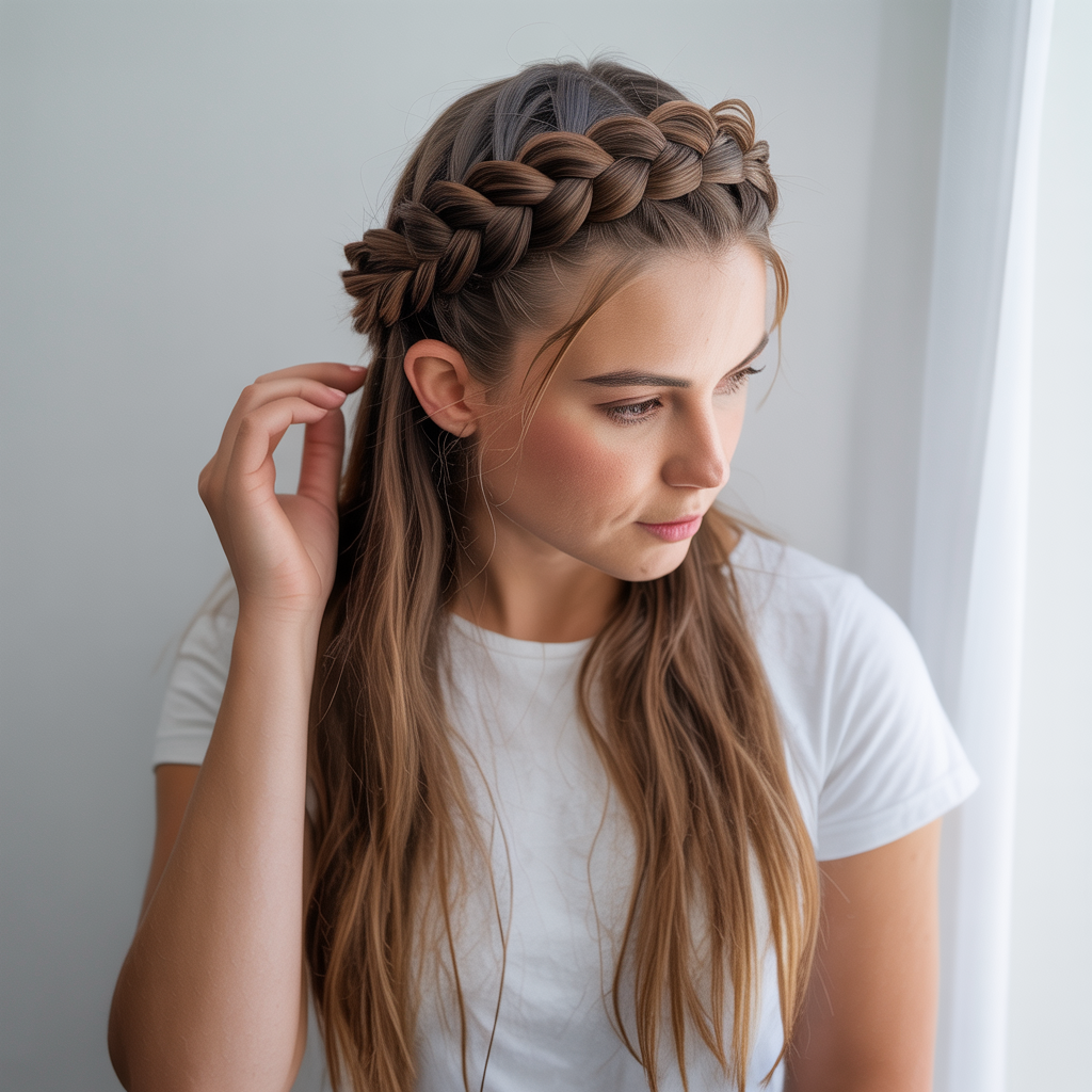 How to Do a Crown Braid Bun