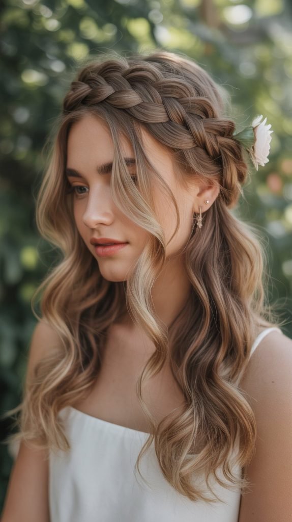  Braided Crown with Cascade Waves