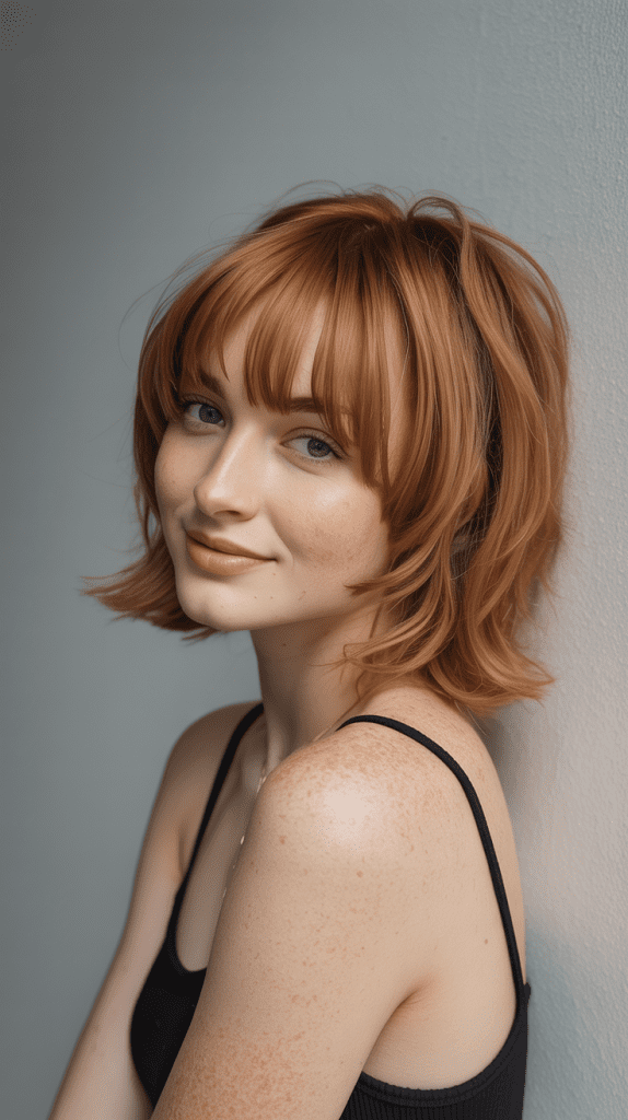 Shag Cut with Split Bangs