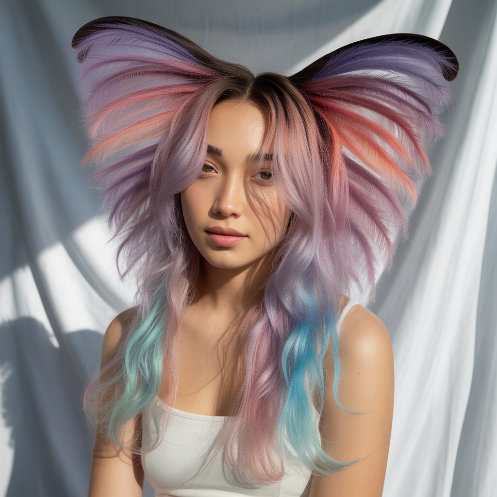 Long Feathered Butterfly Style