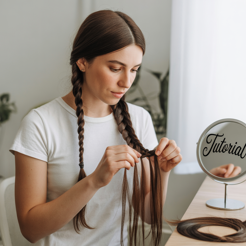 Tutorial: Basic Three-Strand Braid on Yourself