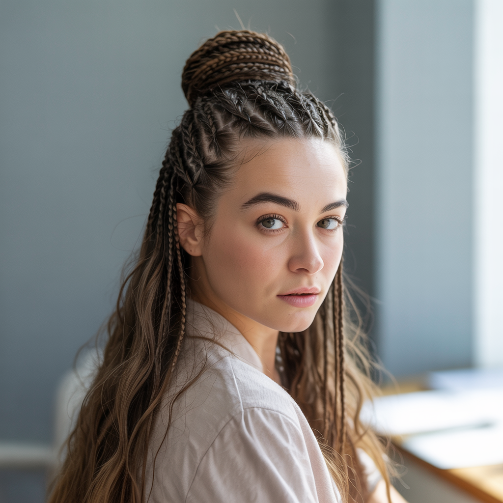 Why Braids Into a Bun Work So Well