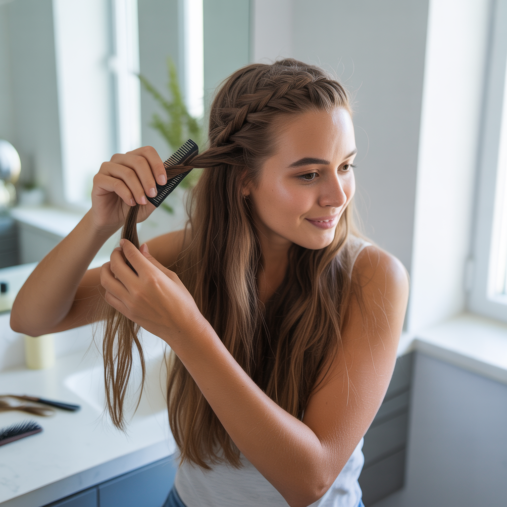 Tutorial: French Braid on Yourself