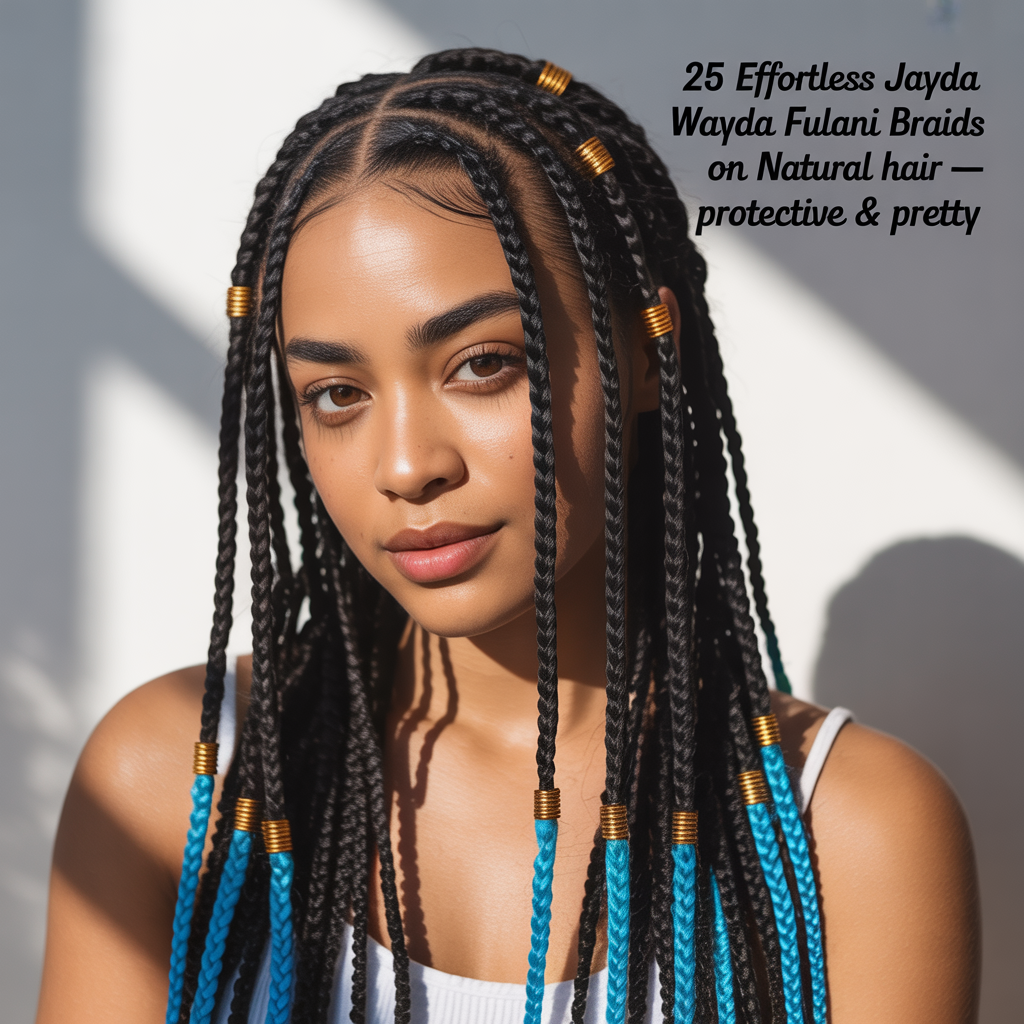 25 Effortless Jayda Wayda Fulani Braids on Natural Hair – Protective & Pretty