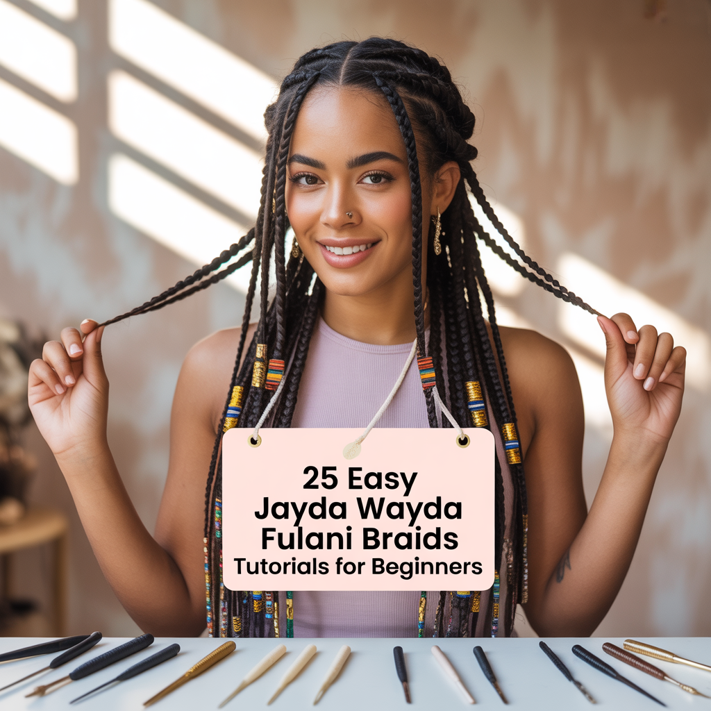 Easy Jayda Wayda Fulani Braids Tutorials for Beginners