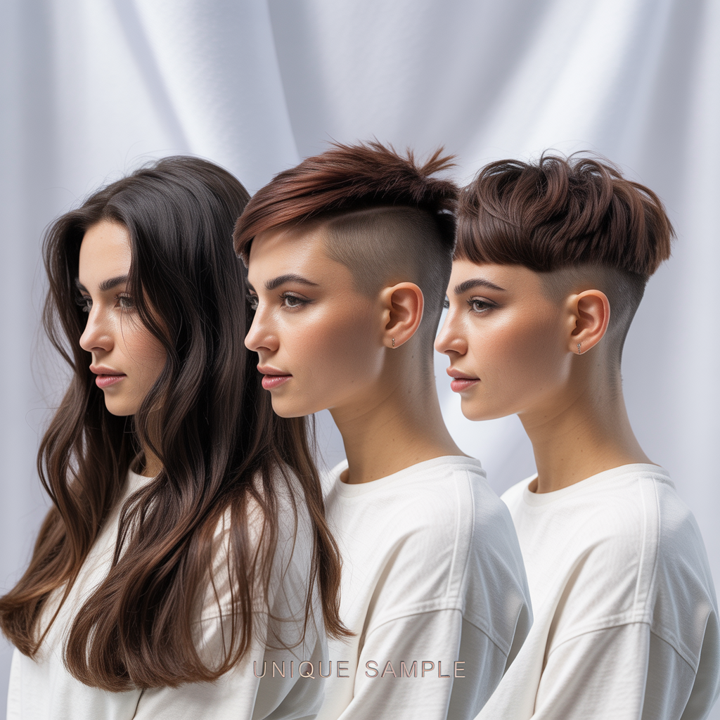 . Long Straight Hair to Edgy Undercut