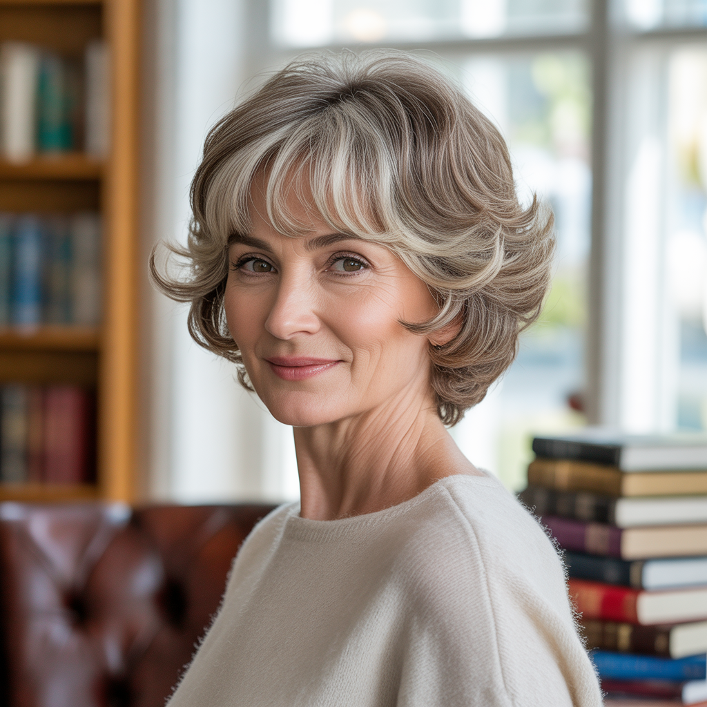 Shaggy Crop with Arched Bangs