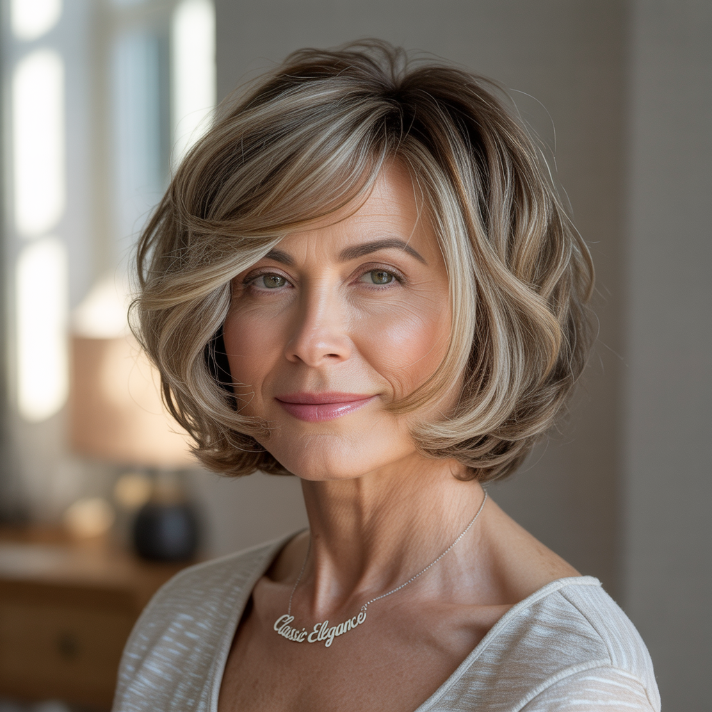 Shaggy Bob for Women Over 60