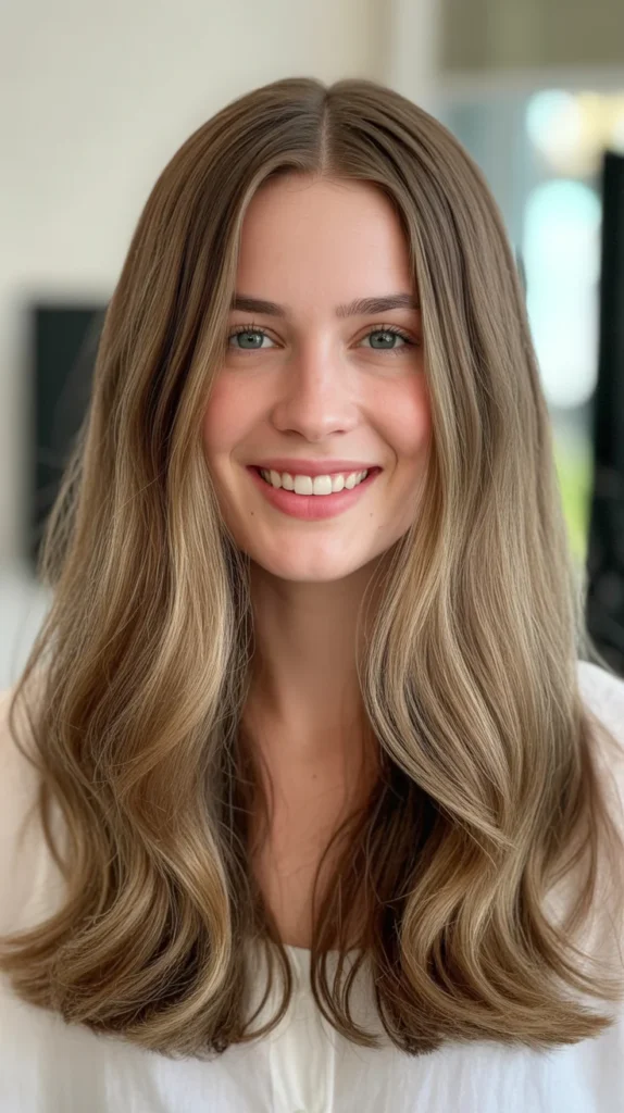 Beachy Waves with Middle Part