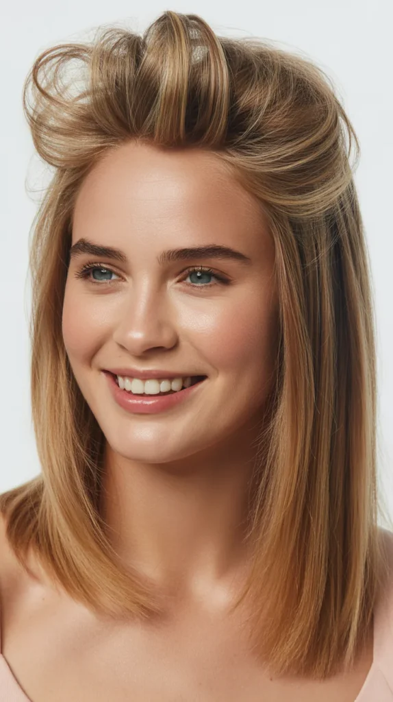 Straight Hair with Volume at Roots