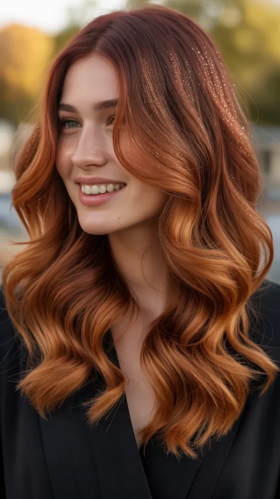 Copper Glitter Ombre