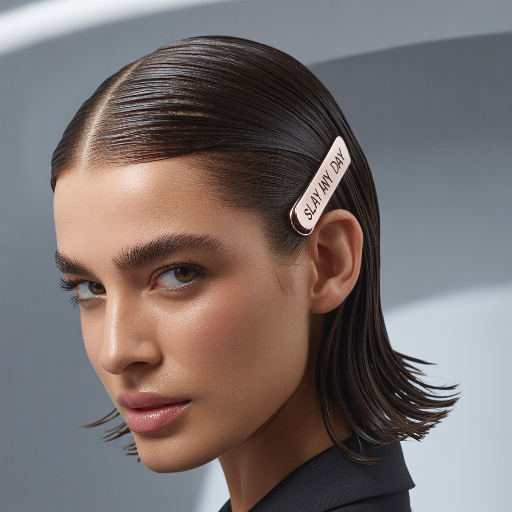 Classic Wet Look Middle Part