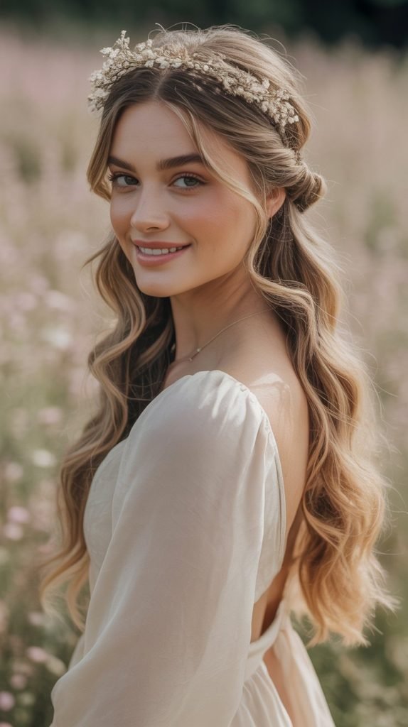 Double Twist Half-Up with Waves