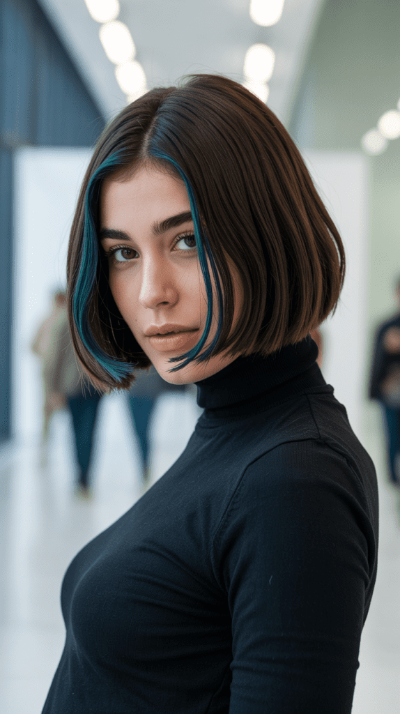 Bob with Peekaboo Highlights