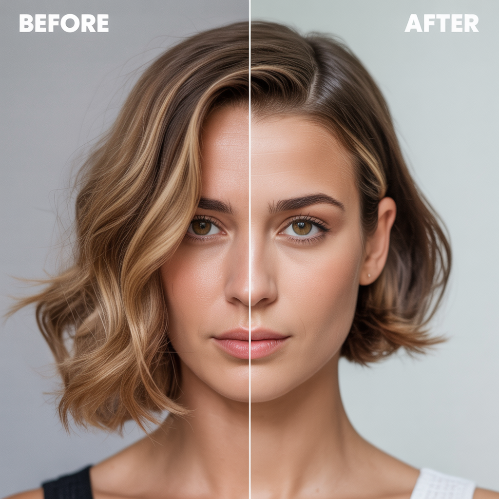  Wavy Bob with Side Part