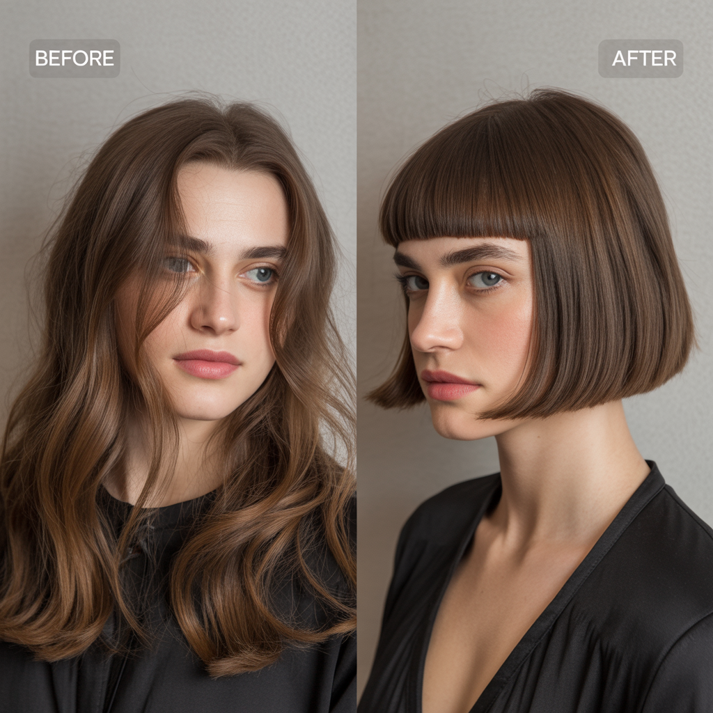 Short Blunt Fringe Bob