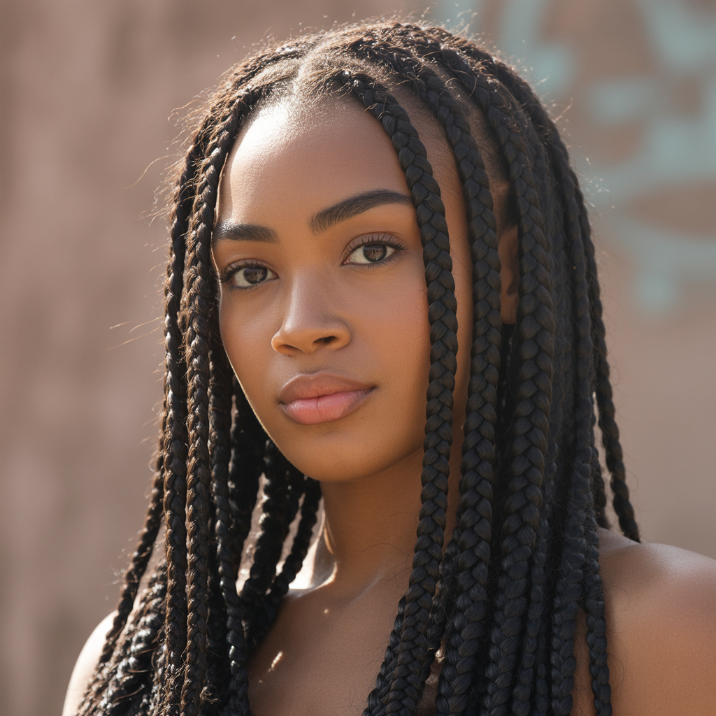 Fulani Braids with Natural Edges