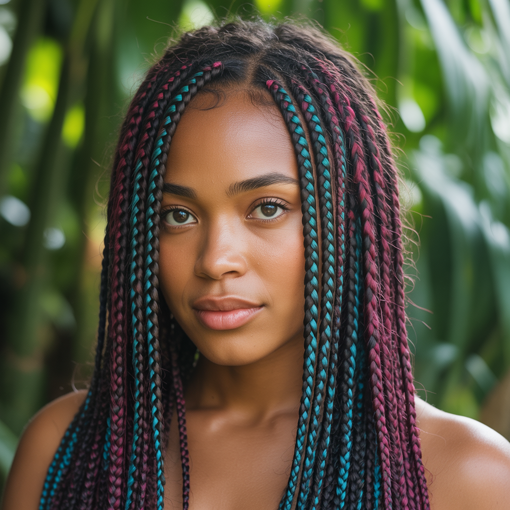 Fulani Braids with Peekaboo Color