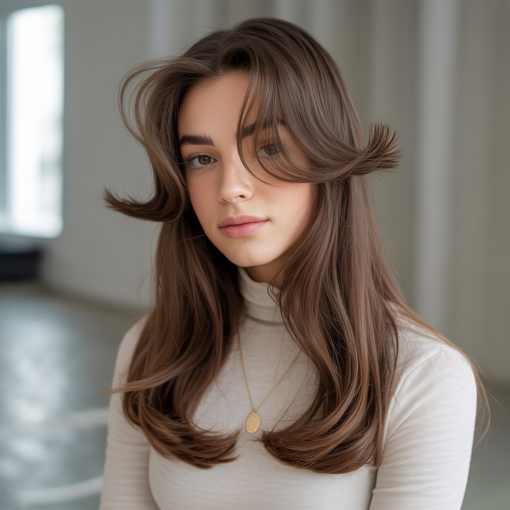  Butterfly Cut with Wispy Side Fringe