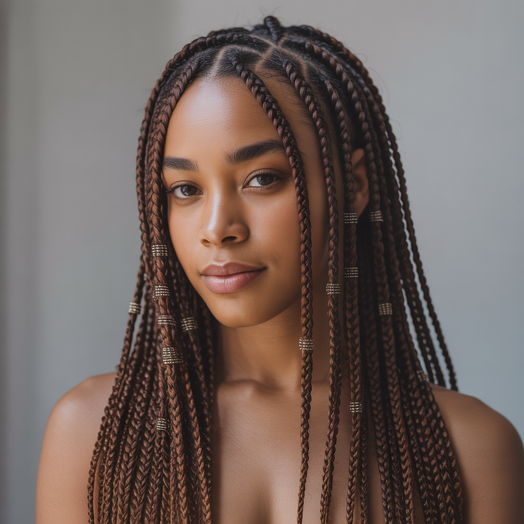  Fulani Braids with Invisible Knots