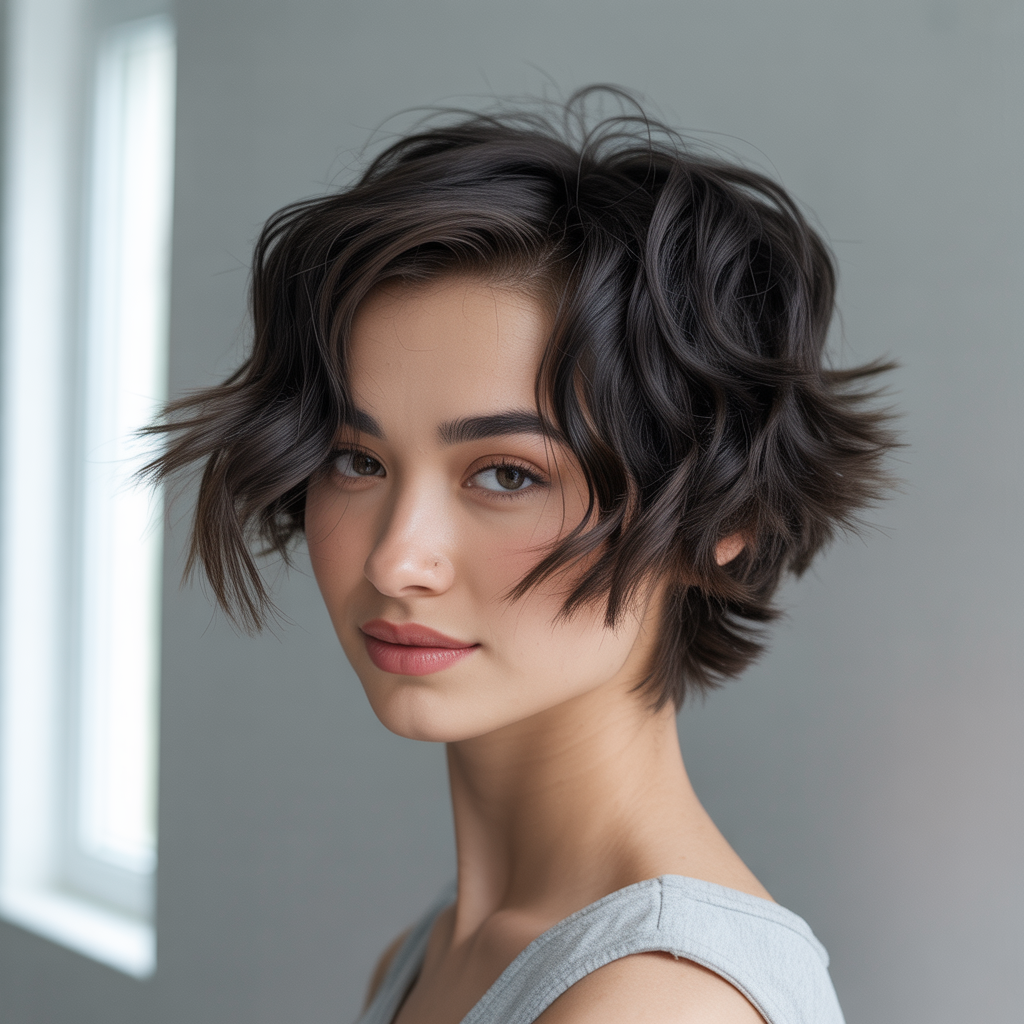 Flipped-Ends Short Shag