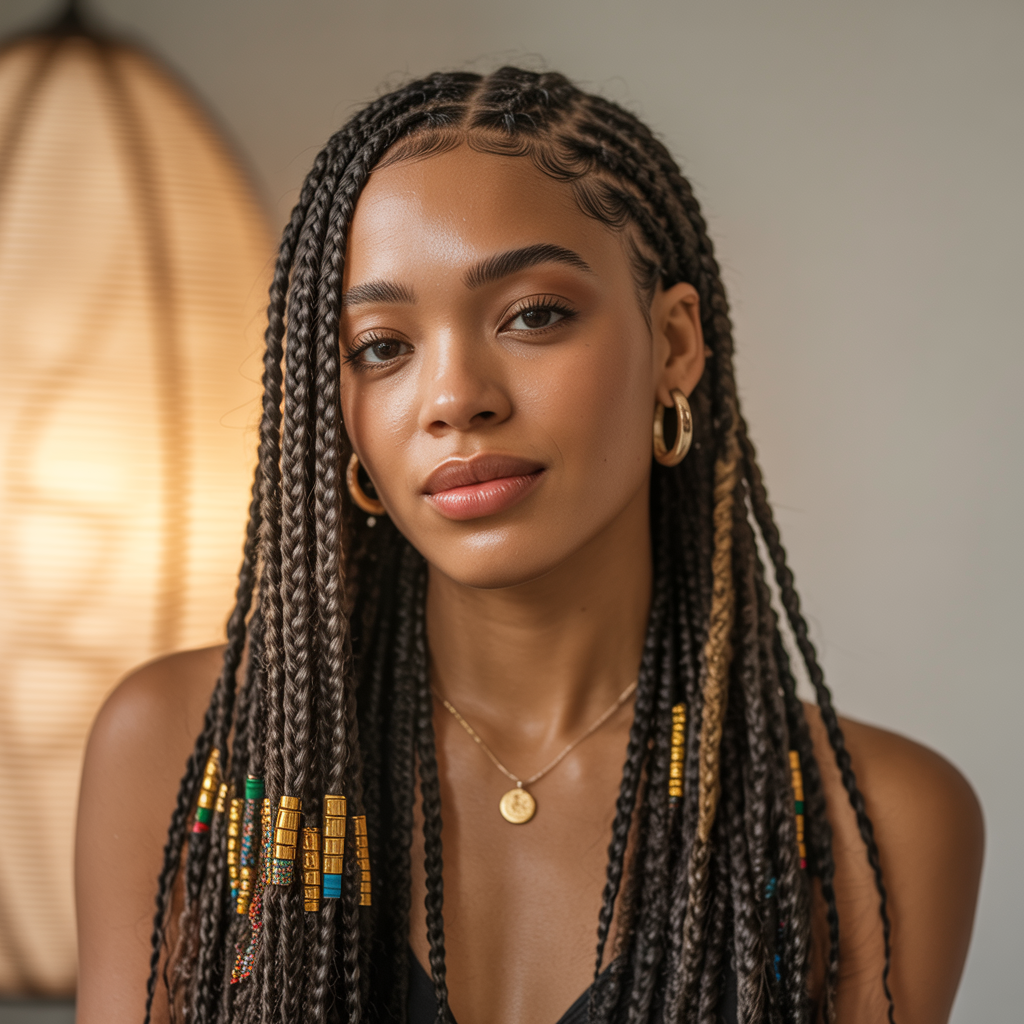 Long Quick Weave Fulani Braids