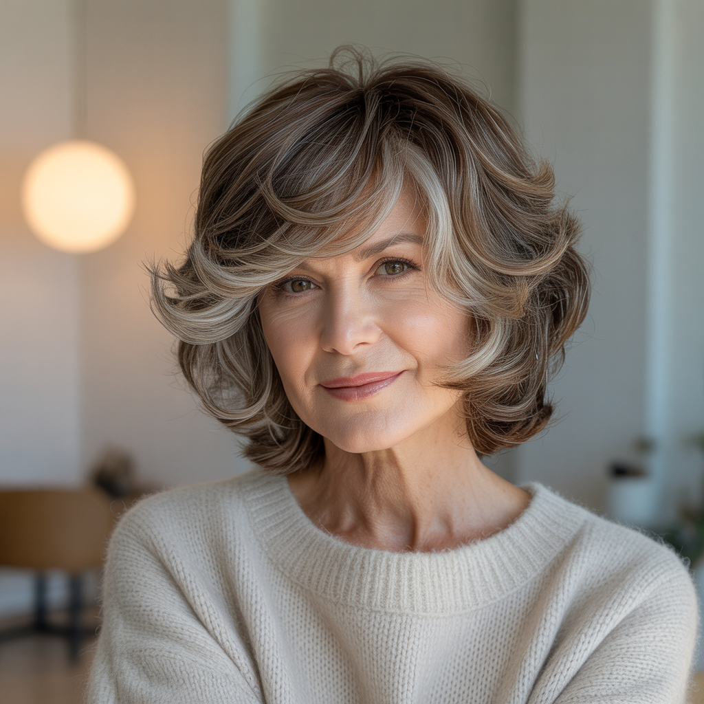 Layered Shag for Thick Hair