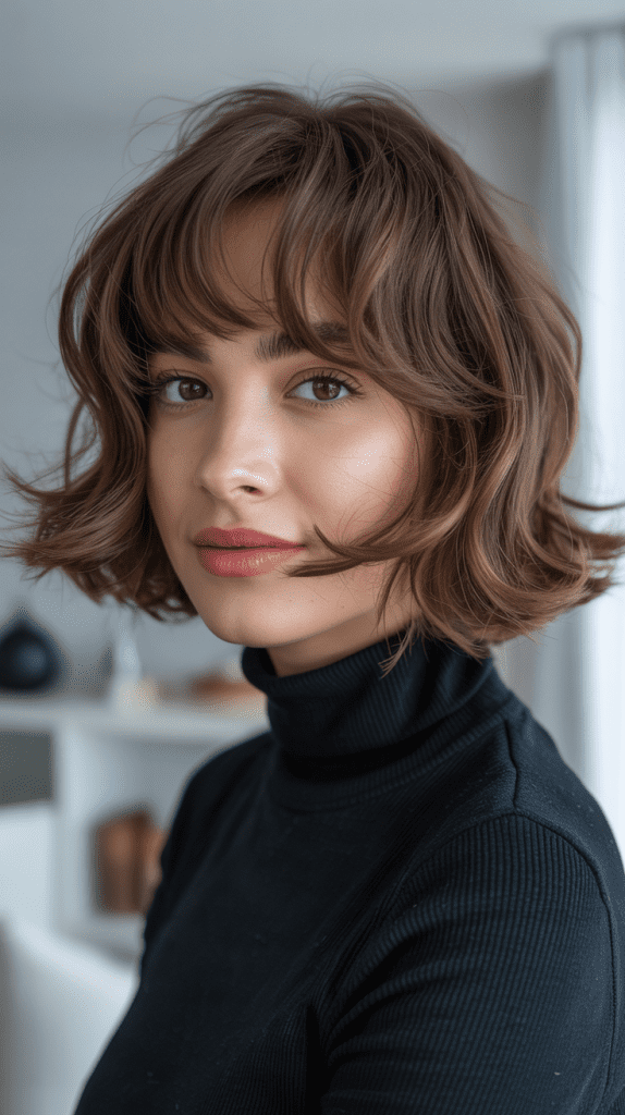 Soft Shag with Curved Bangs