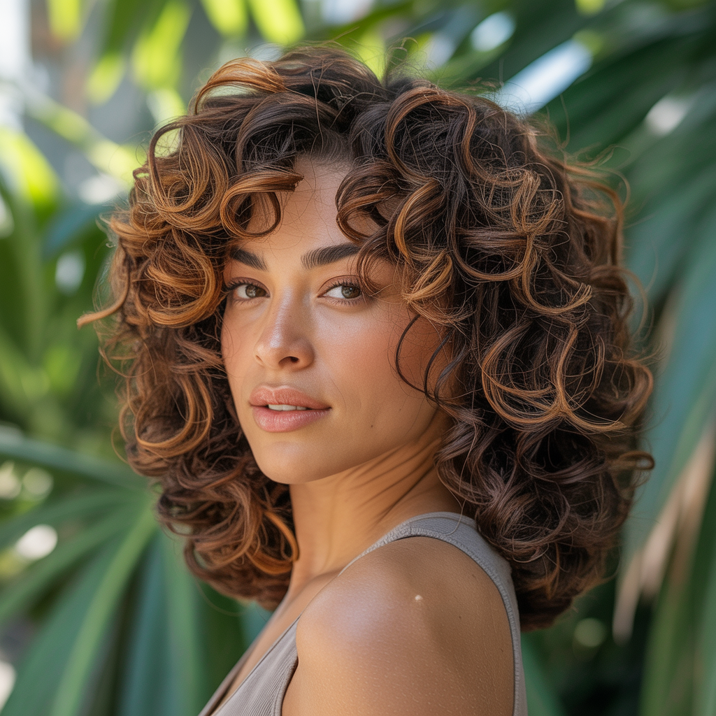 Layered Wash and Go with Face-Framing Curls