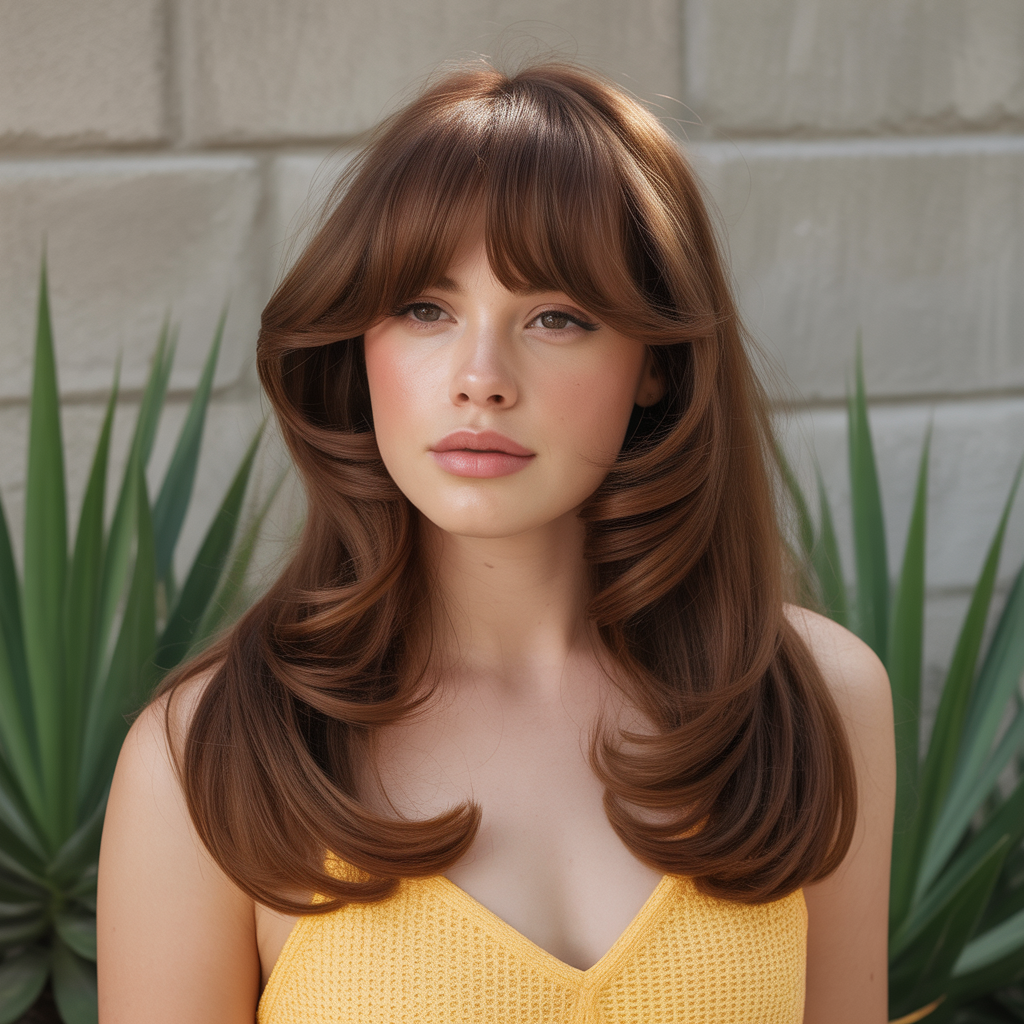  Butterfly Layers with Retro Bangs