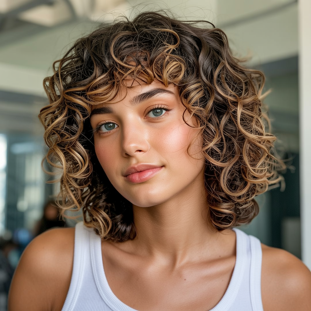 Curly Hair with Defined Ends