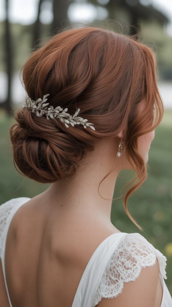 Low Textured Bun with Soft Waves