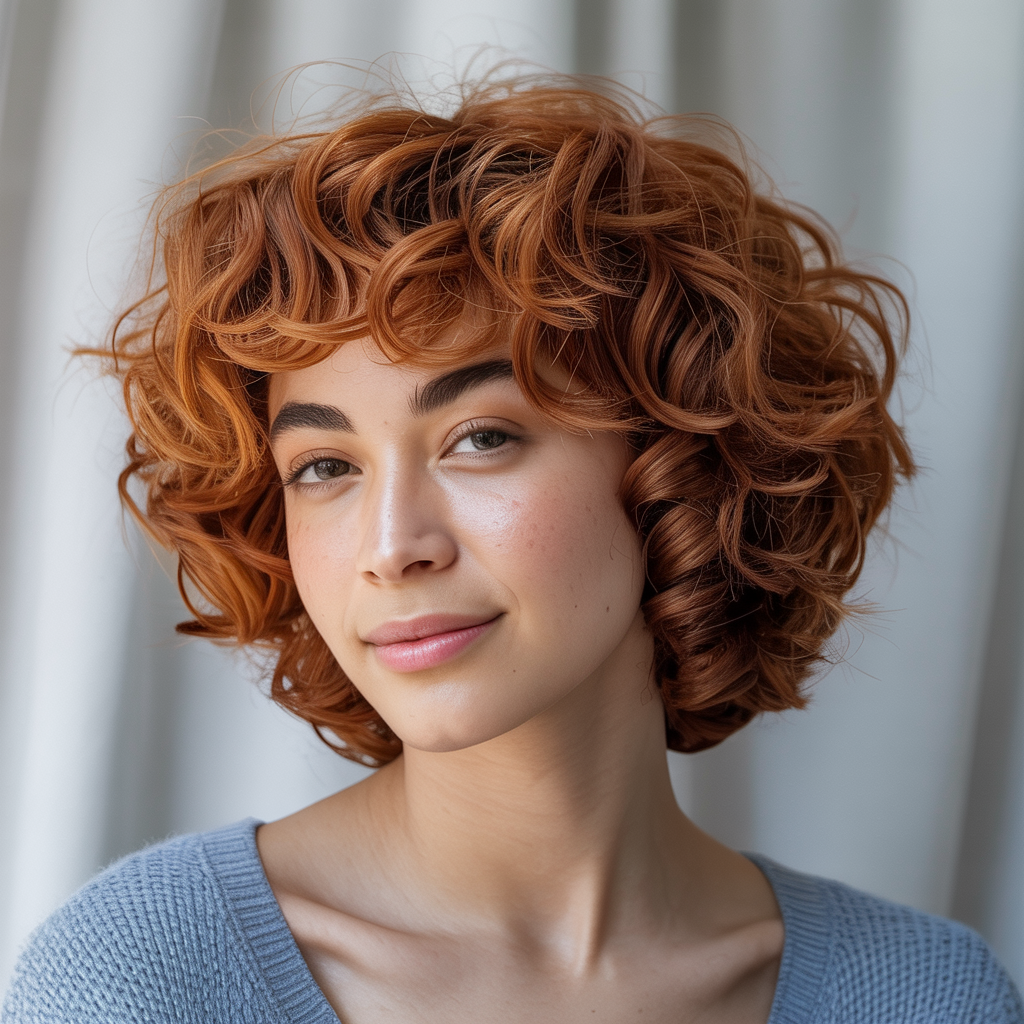 Short Layered Cut for Curly Hair