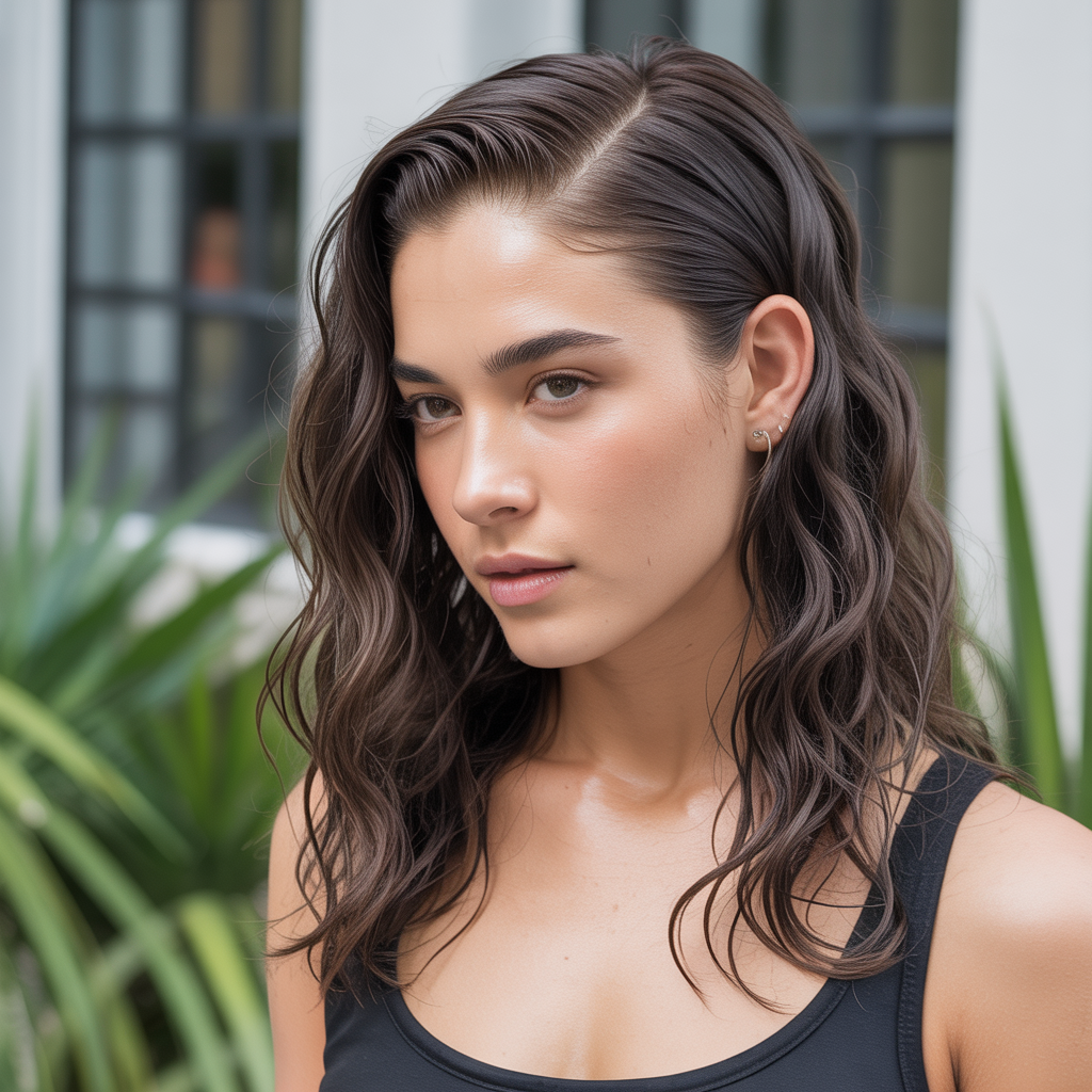  Side Part with Sleek Edges
