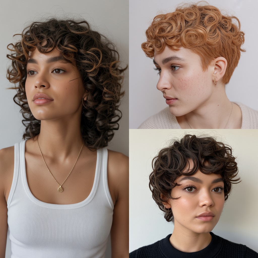 Thick Curls to Short Curly Crop