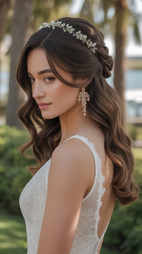 Tucked Crown Roll with Long Waves