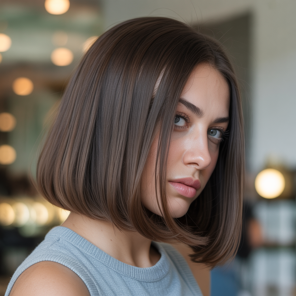 Sleek A-Line Bob for Straight Hair