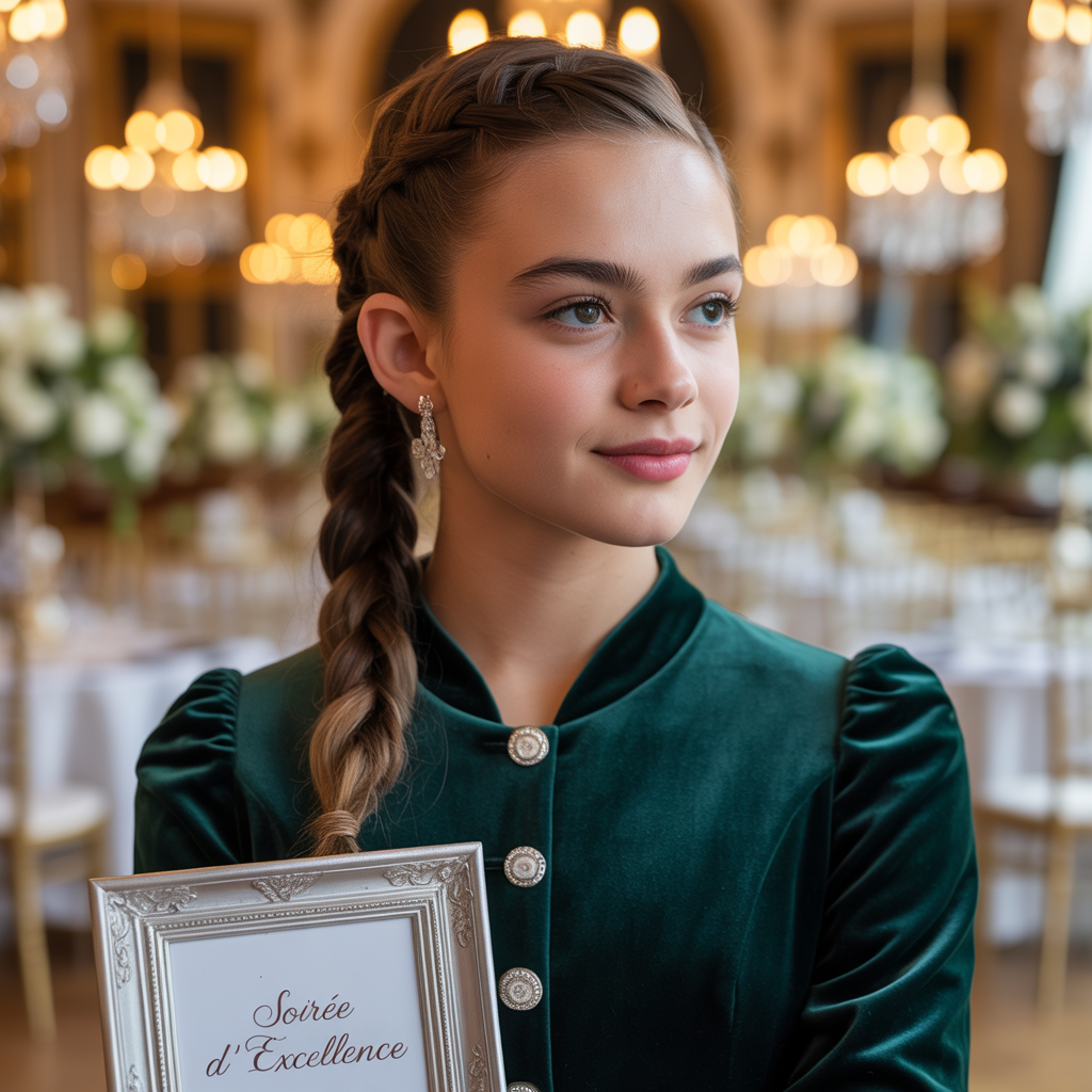 French Braid into Side Ponytail