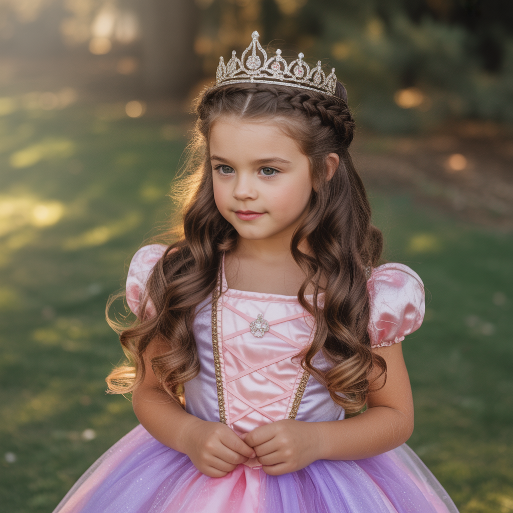 Crown Braid with Cascading Curls