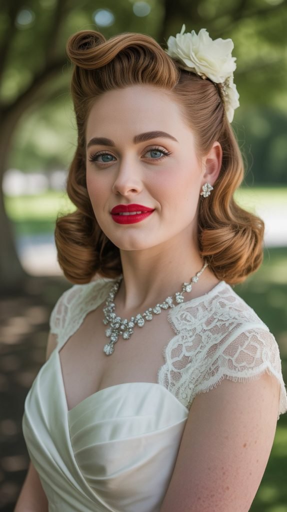  Vintage Victory Roll Half-Up