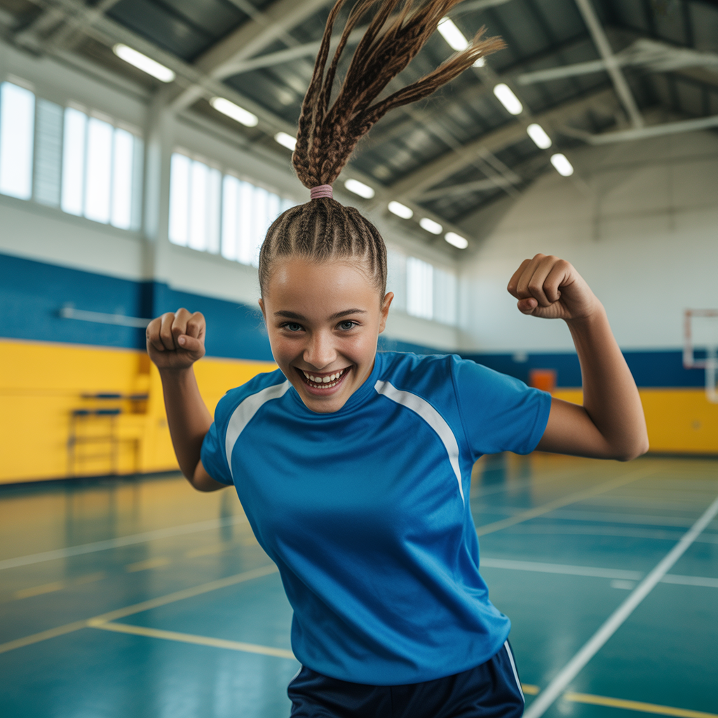 High Braided Ponytail