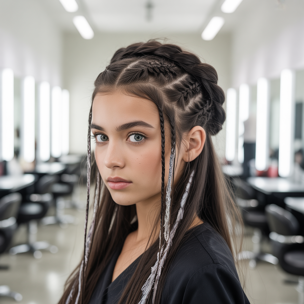 Twisted Crown with Braided Details