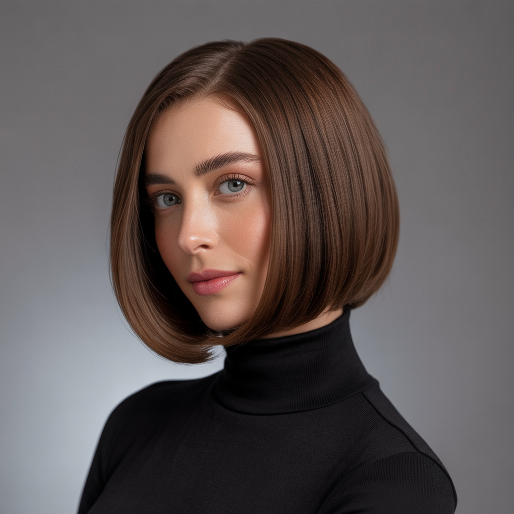 Sleek Center-Parted Lob