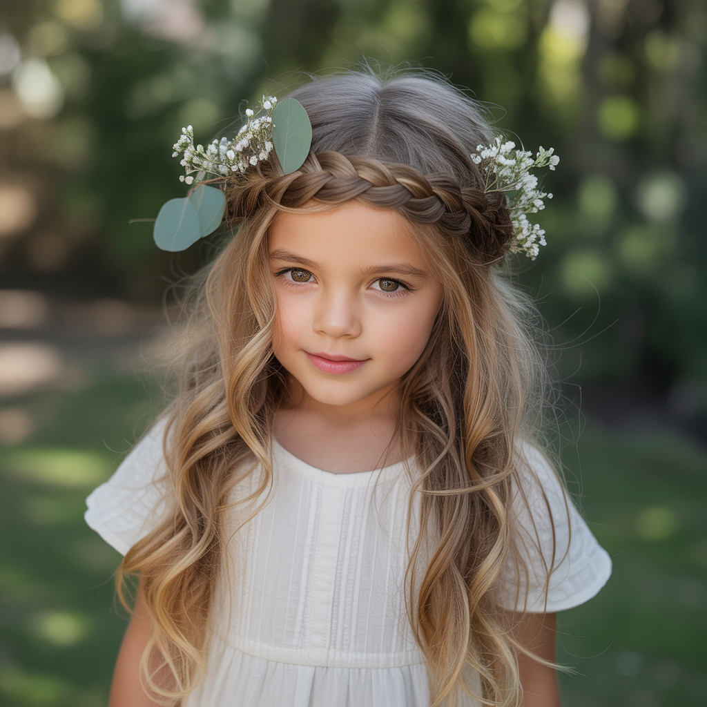 Bohemian Crown Braid with Flowers